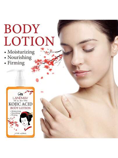 SUMIFANG غسول جسم مرطب جداً ومحكم بحمض الكوجيك للنساء, لون بيج فاتح, يحسن لون البشرة البيج الفاتح, خالي من البارابين, مناسب لجميع أنواع البشرة البيج الفاتحة, 6.75 أونصة سائلة