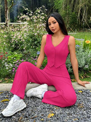 PETITE بذلة نسائية من قطعتين للارتداء اليومي