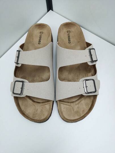 صندل فليب فلوب للرجال بنعل من الفلين الناعم والمريح ، صندل صيفي للخارج والشاطئ والمشي اليومي