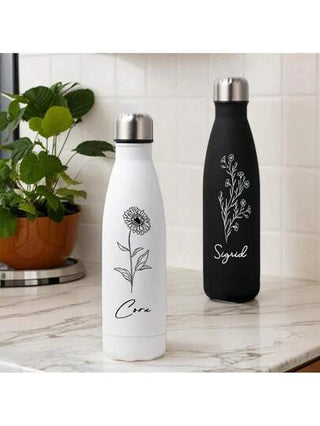 زجاجة مياه معدنية مخصصة، زجاجة مياه عازلة للحرارة مصنوعة من الفولاذ المقاوم للصدأ محفورة، زجاجة مياه رياضية، هدية للموظفين، اسم مخصص وشعار الشركة هدية تجارية، هدية عيد ميلاد للأصدقاء