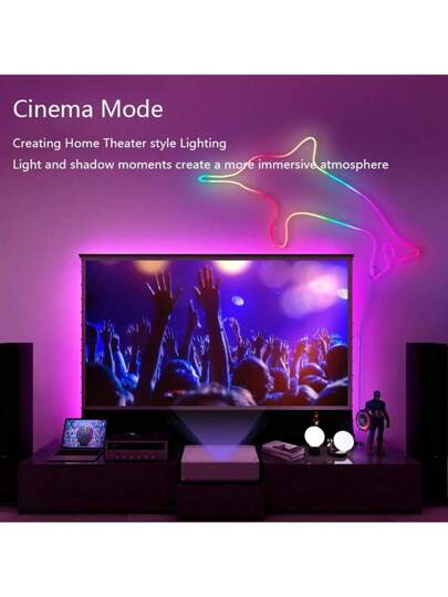 1 قطعة مجموعة شريط ضوء نيون RGB نمط كابل USB بريموت 24 مفتاح الصوت البلوتوث خلفية تلفزيون الجدار لاصق ضوء جو مناسب للصالة والغرفة والخارج والشرفة وغرفة الألعاب 2 م/3 م/5 م 5 فولت (جهاز التحكم عن بعد بدون بطارية)