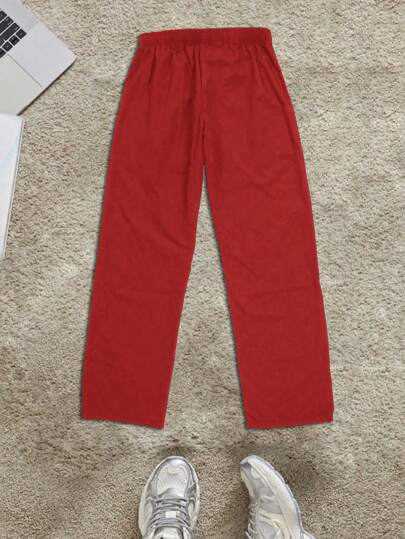 1 قطعة بنطال رجالي كاجوال بنمط شريط متوازي ، قماش تسلون ، طباعة رياضية عصرية ، مناسب للشاطئ والنشاطات اليومية والتمرين والخارجية ، ساقين مستقيمة فضفاضة ،مناسب للربيع والصيف والخريف والشتاء ، أسلوب الشارع ، هدية للصديق / الزوج