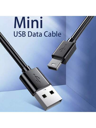 كابل USB 2.0 صغير من ميني USB إلى USB لشحن وتحويل بيانات سريعة، ماكرو USB لمشغل MP3, MP4 و كاميرات سيارة وGPS، كاميرات رقمية وأقراص صلبة وأجهزة تحكم PS3، وشحن هواتف قديمة، قطع USB من النوع ميني-B 5 دبوس