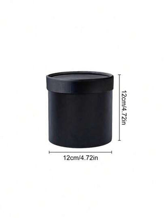 قطعة واحدة علبة تغليف زهرة صغيرة لعيد الأم، اسطوانة زهرة محمولة دائرية، سلة زهور محاطة مع صندوق هدية (يتم إرسال اللونين الأبيض والأسود بشكل عشوائي داخل سلة الزهور)