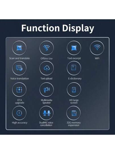 أدوات مكتبية ومدرسية ZZPQVT هذه القلم الذكي لترجمة الصوت يدعم النسخة الدولية بوظيفة الواي فاي، ويمكن إجراء ترجمة كفؤة ومسح ضوئي