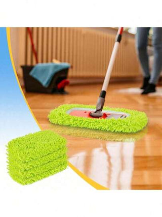 قطعة واحدة من وسادة المنظف القابلة لإعادة الاستخدام باللون الأخضر ، متوافقة مع أدوات المسح بالتيلة الرطبة والجافة لتنظيف الأسطح والأرضيات الخشبية (المنظف غير مشمول)