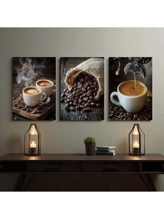 3 قطع/مجموعة من لوحات طباعة القماش ذات الجودة العالية للقهوة، لوحات الزخرفة الفنية للقهوة الإيطالية، لوحات ديكور جدار معرض القهوة، حبوب القهوة الحديثة، فن الحائط للقهوة، هدية مثالية لعشاق القهوة، ديكور الغرفة، ديكور الفن لغرفة المعيشة، ديكور فني...
