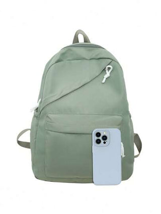 1 قطعة حقيبة ظهر للطالبات من النايلون، سعة كبيرة، موحد اللون ناعم وحلو، مناسبة للطالبات والجامعيات، حقيبة ظهر بسيطة بلون صلب، مقاومة للماء، حقيبة مدرسية للمراهقات وحقيبة سفر للسيدات