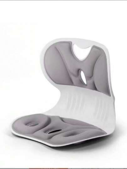 أثاث مكتبي وسادة دعم أسفل الظهر الأرجونومية - قطعة واحدة ،وسادة مضادة للإرهاق للتعلم والتلفزيون ، غطاء من النايلون قابل للتنفس وللغسل ، وسادة متعددة الأغراض غير كهربائية ، باللون الأسود والرمادي