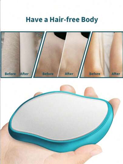 أداة إزالة الشعر اللطيفة القابلة لإعادة الاستخدام للساقين والذراعين والظهر، منزع شعر متنقل خفيف يعمل بلطف على البشرة
