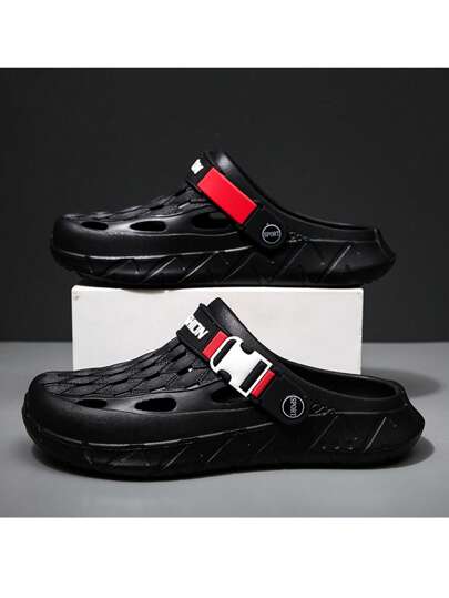 نعال رجالي, صنادل شاطئ خارجية مانعة للانزلاق, نعال خفيفة رياضية لداخل/خارج المنزل قابلة للتنفس، صيفية