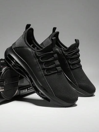 أحذية رياضية جديدة للرجال، من جلد KPU العلوي، أحذية كاجوال، طراز كوري، للطلاب، للاستخدام في جميع الفصول، للسفر، مقاومة للانزلاق والتآكل، غراء بارد، طراز شائع وأنيق، أحذية جري باللون الأسود، سميكة الأرضية، أحذية رافعة للوضع