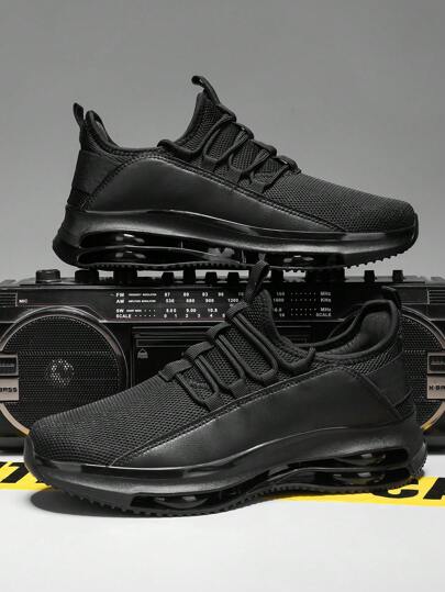 أحذية رياضية جديدة للرجال، من جلد KPU العلوي، أحذية كاجوال، طراز كوري، للطلاب، للاستخدام في جميع الفصول، للسفر، مقاومة للانزلاق والتآكل، غراء بارد، طراز شائع وأنيق، أحذية جري باللون الأسود، سميكة الأرضية، أحذية رافعة للوضع