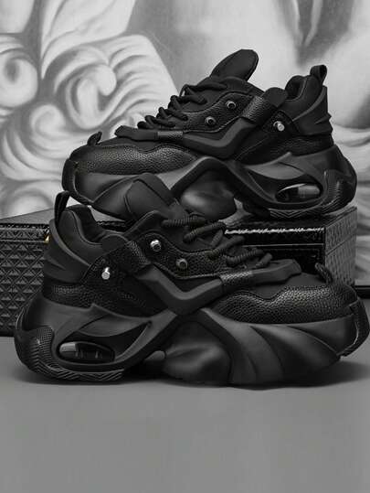 أحذية أوكسفورد حريمي أحذية رياضية كاجوال جديدة للرجل لعام 2025، مزودة بوسادة هوائية ومشبك معدني، بنعل سميك مضاد للصدمات، بطراز بانك روك مرتجع، موديل مناسب لجميع المواسم، أحذية كاجوال لحفلات بطراز أكسفورد'