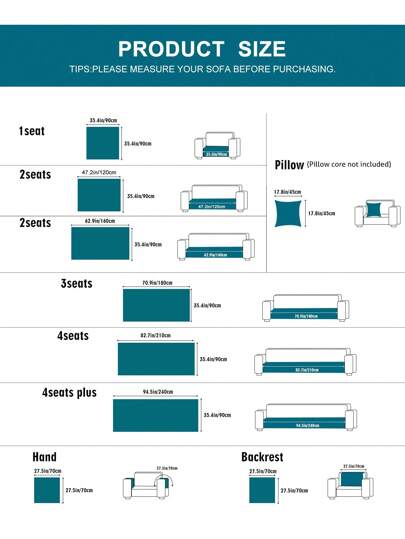 1 غلاف وسادة كنبة من التشيفون مصمم بنمط معين قابل للتنفس ومقاوم للانزلاق، وسادة مقعد كنبة قطعة واحدة بظهر نسيجي غير قابل للانزلاق، مناسبة لغرفة النوم، المكتب، وديكور غرفة المعيشة والحماية المنزلية