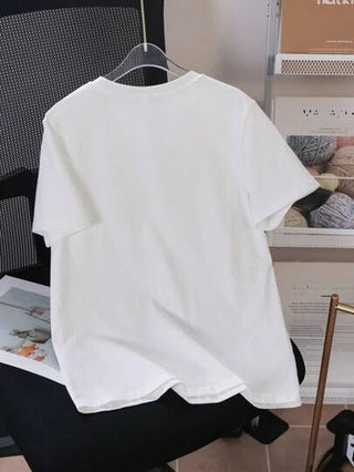 TOM & JERRY X SHEIN قميص تي شيرت بأكمام قصيرة بطباعة الكرتون للشباب، مناسب لارتداء الصيف