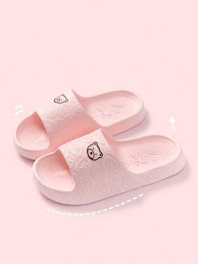 أحذية منزلية كرتونية رسومية لطيفة على شكل الدبة، أحذية منزلية وسادة ذات نعل ناعم وراحة ، أحذية منزلية مريحة للزوجين