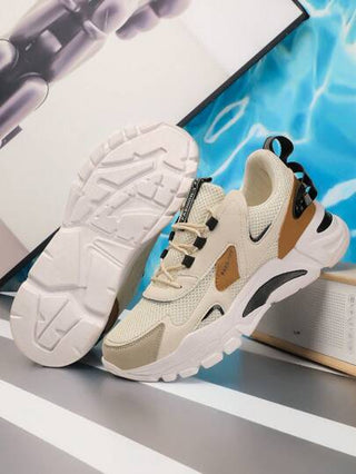 موديل 2025 أحذية رياضية شبكية للرجال لموسم الصيف، أحذية رياضية سميكة كاجوال للمراهقين، أحذية ركض متعددة الاستخدامات بطراز Ins