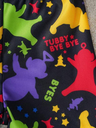 مايوه أولادي Teletubbies X سراويل السباحة ذات الخصر المطاطي بطبعات للأولاد بشخصيات تينكي وينكي ودبسي ولا لا وبو للصيف والشاطىء