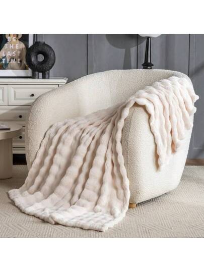 بطانية قطيفة ناعمة ودافئة ، ذات ملامس أنيقة ، مثالية لتزيين األرائك أو غرف النوم ، سهلة الرعاية ، للسرير والسفر والتخييم - بطانية صوف قطني قطيفة ناعمة ولزجة ، رائعة ومناسبة لديكور المنزل ، هدية مثالية في المناسبات. بطانية فقاعية