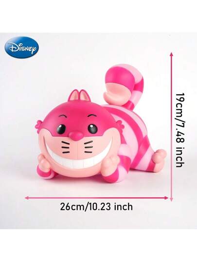 أثاث مكتبي Disney 1 قطعة بنك من البي في سي بتصميم شخصية القط المبتسم الخاص بديزني، بنك فعلي للحفاظ على المال، ذو سعة كبيرة ومظهر كرتوني جميل، ديكور داخلي ، هدية للعيد أو عيد الميلاد