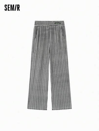 SEMIR بناطيل عريضة مصنوعة من التريكو للنساء، لمسة باردة، تنسدل بشكل جميل، تطيل الساق، ملائمة للأجواء الصيفية الهادئة للارتداء في المكتب