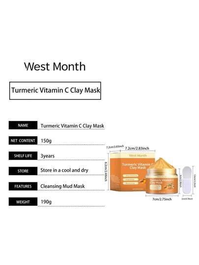 قناع التجميل بالكركم - يغذّي البشرة الباهتة والغير منتظمة بالكولاجين المحلل للحصول على بشرة مشرقة ومحكمة