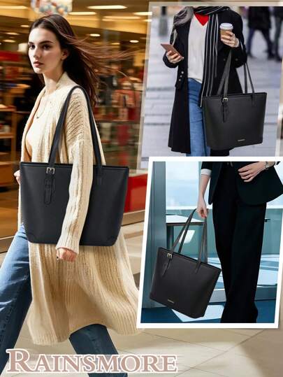 NEWHEY حقيبة كتف جلدية نسائية سعة كبيرة حقائب ومحافظ