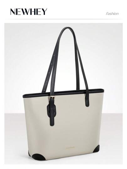 NEWHEY حقيبة كتف جلدية نسائية سعة كبيرة حقائب ومحافظ