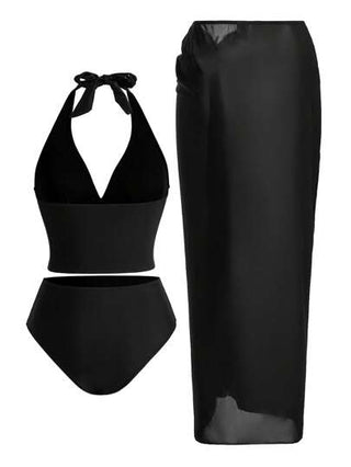 طقم تانكيني حريمي Swim Chiccia بكيني نسائي بطبعة نجوم البحر بربطة ظهر مع غطاء وتنورة، أنيق للشاطئ والصيف