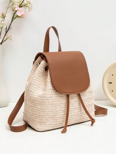 حقيبة ظهر شاطئية كبيرة السعة مصنوعة من النسيج، حقيبة يد خفيفة الوزن، ضروريات السفر للنساء، حقيبة شاطئية صيفية