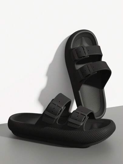 شبشب رجالي, مصنوع من EVA سميكة مانعة للانزلاق، بتصميم بسيط ومريح للاستخدام الخارجي والداخلي، الحمام و الشاطئ، ملابس كاجوال للصيف