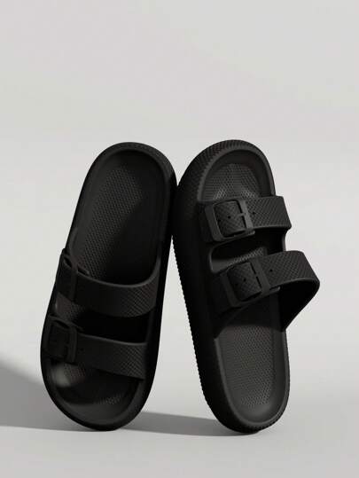 شبشب رجالي, مصنوع من EVA سميكة مانعة للانزلاق، بتصميم بسيط ومريح للاستخدام الخارجي والداخلي، الحمام و الشاطئ، ملابس كاجوال للصيف