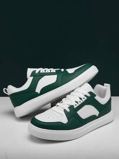 WANWEISI أحذية رياضية رجالية مطبوع عليها حروف بارزة متباينة الألوان، قابلة للربط، للرياضات الخارجية والتزلج والتنس