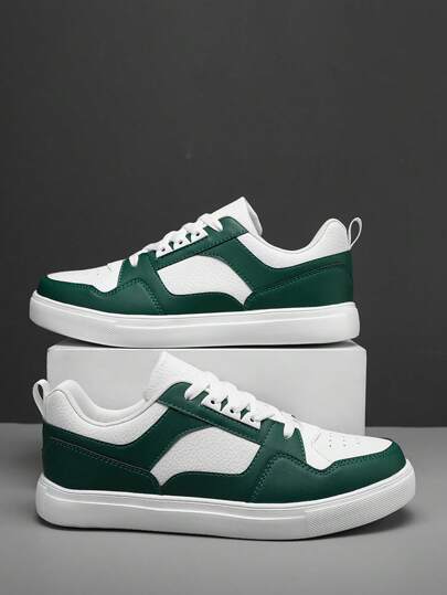 WANWEISI أحذية رياضية رجالية مطبوع عليها حروف بارزة متباينة الألوان، قابلة للربط، للرياضات الخارجية والتزلج والتنس