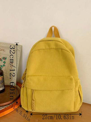 حقيبة ظهر نسائية بسيطة عصرية متعددة الاستخدامات، مصنوعة من قماش القطيفة السادة