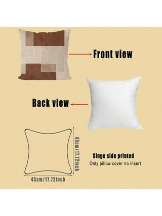 4 أكياس ألكسية غطاء وسادة ،ألوان بني داكن هندسي مطبوع بتصميم مجرد ،ديكور وسادة زخرفية 45 سم * 45 سم / 17.7 * 17.7 بوصة، مناسب للأريكة والسيارة والسرير الوسادات مفروشات غطاء الوسادة ديكور المنزل غرفة النوم الوسائد
