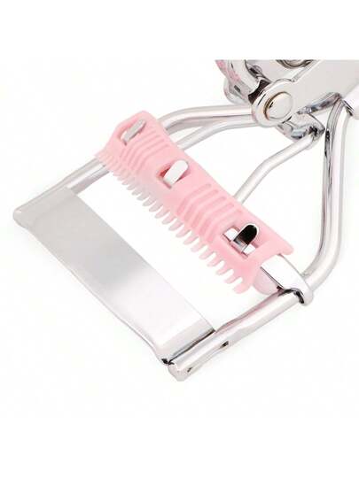 1 قطعة أداة تجعيد الرموش المحمولة من MONKIDS مع وسادة سيليكون ، ملقط رموش من الفولاذ المقاوم للصدأ مع مشط، تجعيد وتشكيل بدون إلحاق الضرر بالرموش ، رفع الرموش ، عيون كبيرة ، مناسبة للنساء