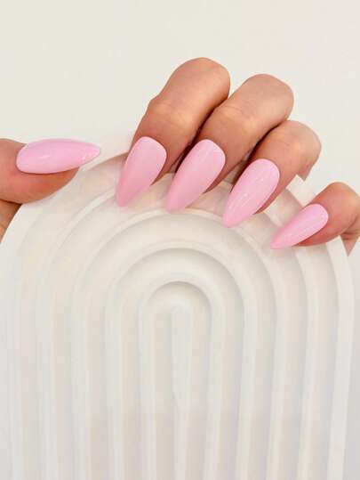 10 قطعة أظافر لوحة صنعت يدوياً بشكل اللوز، أظافر وردية، أظافر ذات موحد اللون بسيط، أظافر عيد الأم، لجميع الفصول (ربيع، صيف، خريف، شتاء)، أظافر مزيفة كاملة مع أطراف الأظافر، مثالية ل- DIY في المنزل، مستلزمات أظافر ومستلزمات الفن، قابلة للإزالة وإعادة...