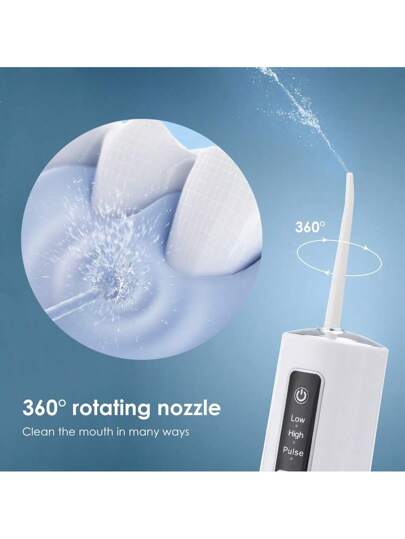 Hailicare منظف مائي متعدد الاستخدامات محمول 4 في 1 | 3 أوضاع لتنظيف مخصص | قاعدة قابلة للفصل للتخزين المدمج | 4 فوهات قابلة للاستبدال لجميع الاحتياجات | حافظة فوهة فردية صديقة للسفر | مقاوم للماء بمعيار IPX7