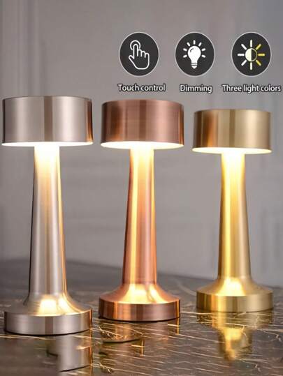 مصباح لمبة LED قابل للتعتيم بواسطة اللمس ، متعدد درجات حرارة اللون ، ديكوري للمنزل على الطاولة ليلة أو مكتب أو طاولة قهوة للجو الهادئ