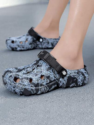 صندل رجالي أساسي مصنوع من EVA، أحذية الشاطئ مغلقة الأصابع بنعل سميك ومقاوم للروائح الكريهة، خفيف الوزن وبتصميم أنيق، مناسب للحديقة والتنفس والصحراء والشاطئ والمسبح