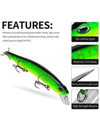 PROBEROS قطعة واحدة من طعم السمك الصغير قابل للطفو والصيد البعيد، مصنوع من مادة ABS، طعم صيد لصيد الأسماك في البحر