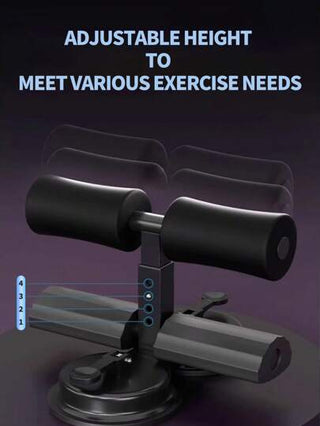 معدات تمرين البطن بحزام مقاومة وكوبين شفط من البي في سي، للحصول على قوة المنطقة الوسطى والتحكم في البطن، بدون بطاريات، يشمل دواسة القدم للاستخدام المنزلي، اكسسوارات الجيم