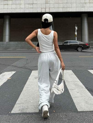 EZwear بنطلون رياضي سيدات، صيفي سادة مشوه، مناسب للصيف