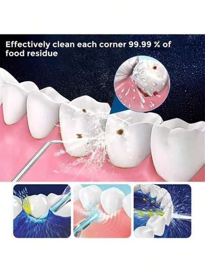 SOKANY جهاز تنظيف الأسنان اليدوي المحمول عالي الضغط ، جهاز غسيل الأسنان ، جهاز غسول الفم. مصنوع من مادة ABS ، تقنية نبض عالي الضغط ، تصميم أزرار ، فوهة قابلة للإزالة. مناسب للغاية لتنظيف الأسنان والعناية بالفم ، بدون محرك كهربائي ، مناسب للسفر...