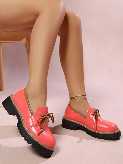 أحذية أوكسفورد حريمي أحذية كاجوال صبوع نسائية من النمط الريترو، بطراز أوكسفورد ذو رباطات، سهلة الارتداء، خفيفة الوزن، سميكة الأسفل، مريحة