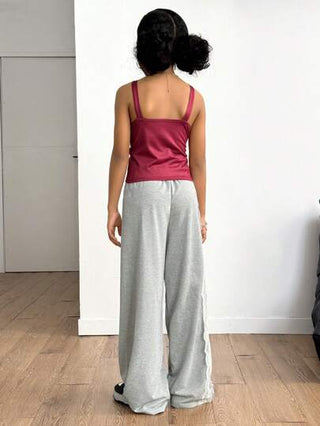 girls-sets قطعتان من الأعلى بطباعة كرتونية مع تريم دانتيل يقترن مع بنطلون رياضة فضفاض رسمي، ملابس شارع عصرية، مناسبة للخروجات، الأعياد، العطلات