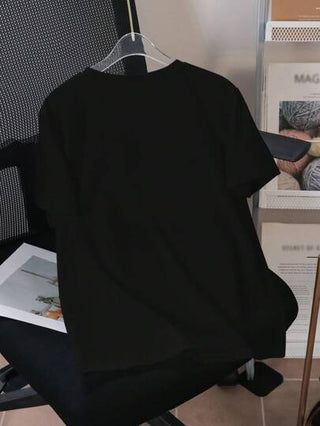 LOONEY TUNES X SHEIN قميص تي شيرت كاجوال قصير الأكمام بطباعة كرتونية مناسب للفتيان المراهقين فى الصيف