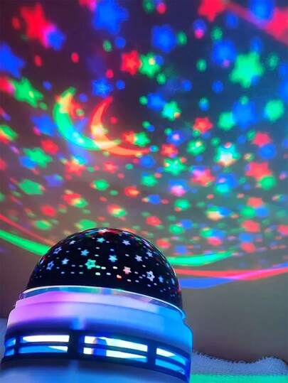 قطعة واحدة من مصباح إضاءة نجوم وقمر متحول - ضوء LED بالطاقة من خلال USB للغرفة وديكور المنزل مع جهاز تحكم عن بعد لتغيير الألوان، مصباح ليلي زخرفي للغرفة المعيشة والنوم وغرفة الألعاب والسقف والمناسبات الخاصة